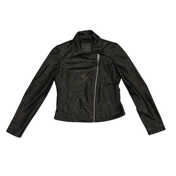All Saints Jackets & Blazers - AllSaints Vela Biker Jacket Black Lamb Leather Women's Size 6